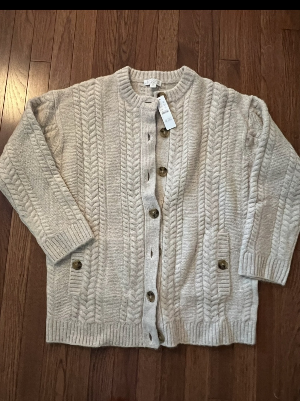 J. Crew Relaxed Cable Knit Cardigan